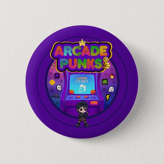Badge Rond 5 Cm Arcade Logo Button 2.0 (Devant)
