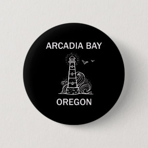 Badge Rond 5 Cm Arcadia Étrange Île Deux Baleines Diner