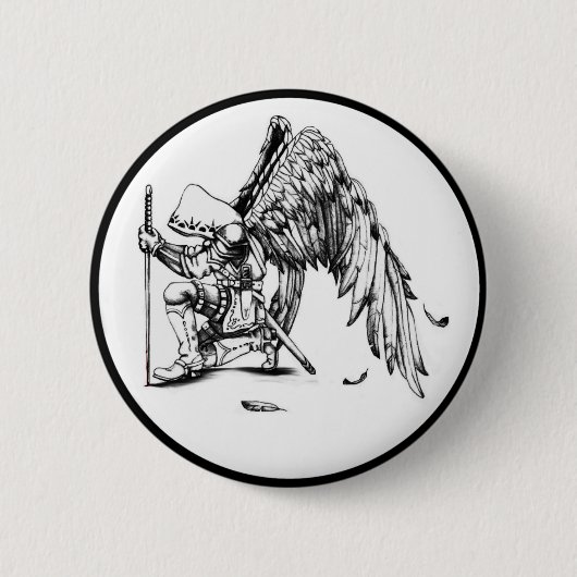 Badge Rond 5 Cm ArchAngel guerrier (Devant)