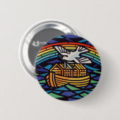 Badge Rond 5 Cm Arche de Noé avec Saint-Esprit (Devant & derrière)