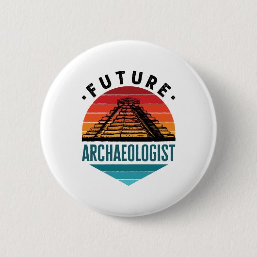 Badge Rond 5 Cm Archeologiste futur étudiant en archéologie (Devant)