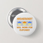 Badge Rond 5 Cm Archéologue... Fonctionnera Pour Les Cupcakes (Devant & derrière)
