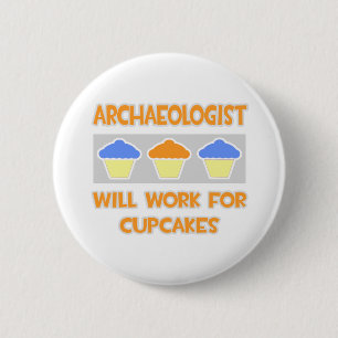 Badge Rond 5 Cm Archéologue... Fonctionnera Pour Les Cupcakes