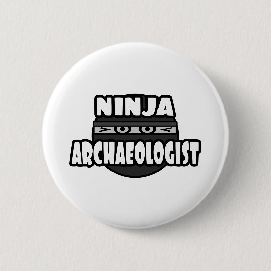Badge Rond 5 Cm Archéologue Ninja (Devant)
