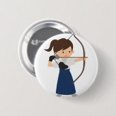 Badge Rond 5 Cm Archer (Devant & derrière)