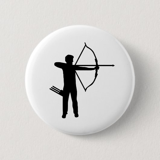 Badge Rond 5 Cm Archer de tir à l'arc (Devant)