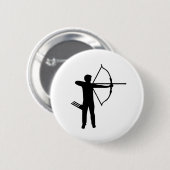 Badge Rond 5 Cm Archer de tir à l'arc (Devant & derrière)