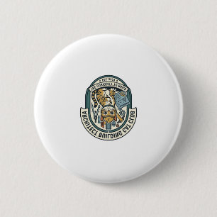 Badge Rond 5 Cm Architect Building Cat Cat Graphic Tee Art - Archi