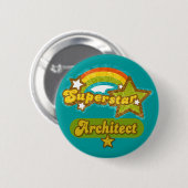 Badge Rond 5 Cm Architecte de superstar (Devant & derrière)