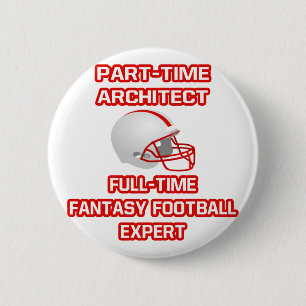 Badge Rond 5 Cm Architecte .. Expert en football Imaginaire