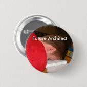 Badge Rond 5 Cm architecte sleeping_student et futur (Devant & derrière)