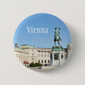 Badge Rond 5 Cm Architecture à Vienne, Autriche (Devant)