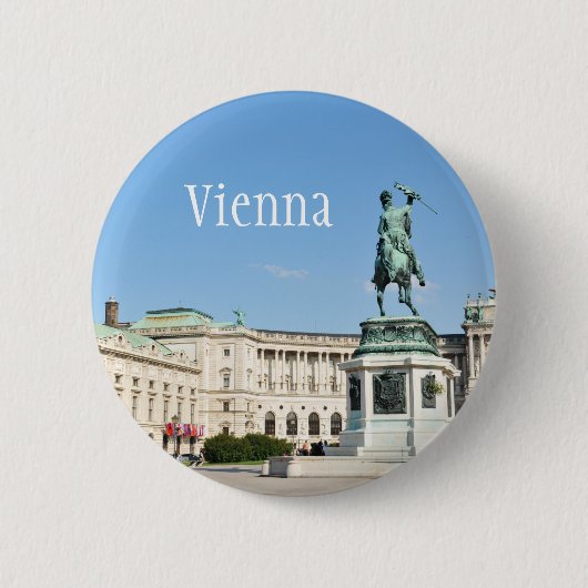 Badge Rond 5 Cm Architecture à Vienne, Autriche (Devant)