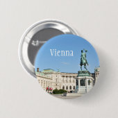 Badge Rond 5 Cm Architecture à Vienne, Autriche (Devant & derrière)
