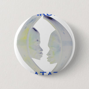 Badge Rond 5 Cm Architecture africaine Hakuna Matata