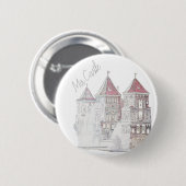 Badge Rond 5 Cm Architecture du château de Mir en Biélorussie (Devant & derrière)