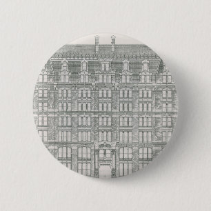 Badge Rond 5 Cm Architecture vintage, Delaware & Hudson Canal Co.
