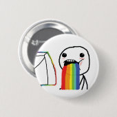 Badge Rond 5 Cm Arcs-en-ciel vomissants (Devant & derrière)