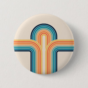 Badge Rond 5 Cm Arcs triples et colorés