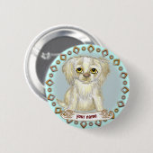 Badge Rond 5 Cm Arfy Chien (Devant & derrière)