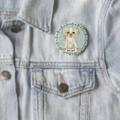 Badge Rond 5 Cm Arfy Chien (En situation)