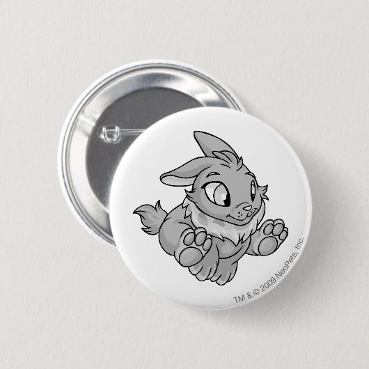 Badge Rond 5 Cm Argent de Cybunny (Devant & derrière)