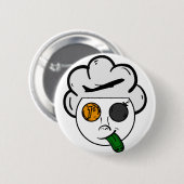 Badge Rond 5 Cm Argent de mouche (Devant & derrière)