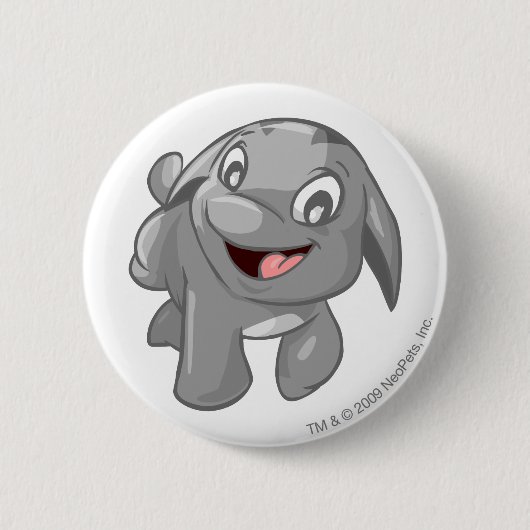 Badge Rond 5 Cm Argent de Poogle (Devant)