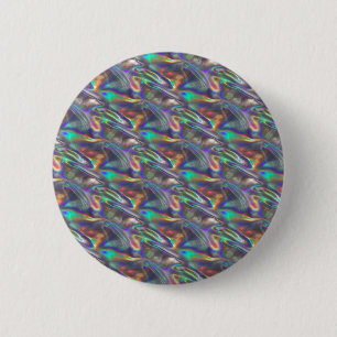 Badge Rond 5 Cm argent holographique