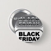Badge Rond 5 Cm Argent noir de bouton de vendredi (Devant & derrière)