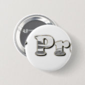 Badge Rond 5 Cm argent pas mon président (Devant & derrière)