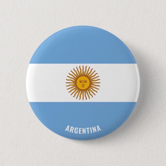 Badge Rond 5 Cm Argentine Drapeau mignon Patriotique (Devant)