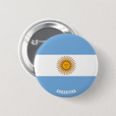 Badge Rond 5 Cm Argentine Drapeau mignon Patriotique (Devant & derrière)