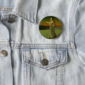 Badge Rond 5 Cm Ariane à Naxos John Atkinson Grimshaw (En situation)