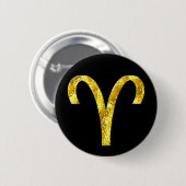 Badge Rond 5 Cm Aries Black Gold (Devant & derrière)
