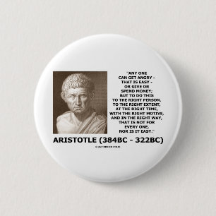 Badge Rond 5 Cm Aristote n'importe quel peut avoir le bon temps