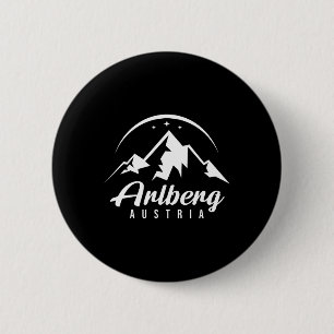 Badge Rond 5 Cm Arlberg Autriche Station de ski Ski Snowboard Sou
