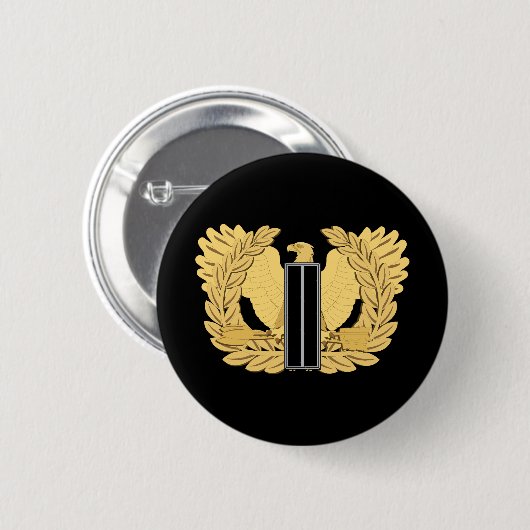 Badge Rond 5 Cm Armée - Adjudant-chef - W06 - Appartement - Aigle (Devant & derrière)