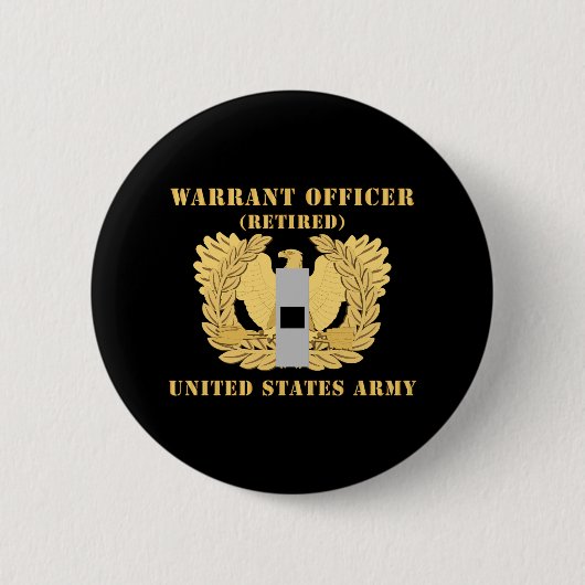 Badge Rond 5 Cm Armée - Adjudant - W01 - Retraité - Appartement -  (Devant)