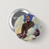 Badge Rond 5 Cm Armée de l'air (Devant & derrière)