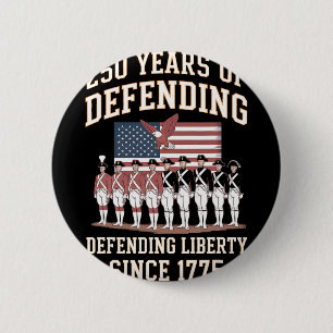 Badge Rond 5 Cm Armée-États-Unis Défilé-militaire-usa 250e-anniver