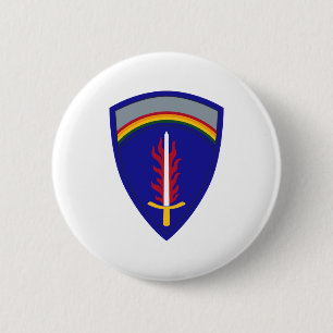Badge Rond 5 Cm Armée Europe USAREUR