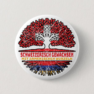 Badge Rond 5 Cm Armenien Armenisch Schweizer Schweiz Baum Wurzel