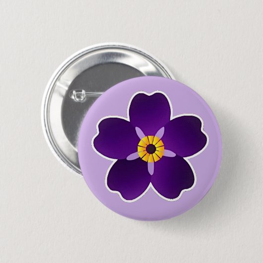 Badge Rond 5 Cm Arménien Oubliez-moi pas Flower Button (Devant & derrière)