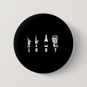 Badge Rond 5 Cm Armes à feu Bière Trump 2020 - Trump Pence Maga
