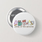 Badge Rond 5 Cm Armes de destruction de maths (Devant & derrière)