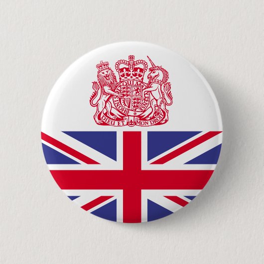 Badge Rond 5 Cm Armoiries britanniques (Devant)