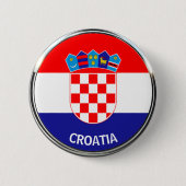 Badge Rond 5 Cm Armoiries croates, Hrvatski grb (Devant)