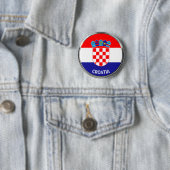 Badge Rond 5 Cm Armoiries croates, Hrvatski grb (En situation)