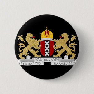 Badge Rond 5 Cm Armoiries d'Amsterdam